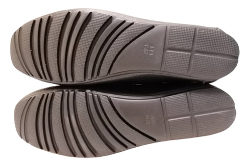 【PRETA flex P1101 ブラック】本革レザープレーンモカシンシューズ